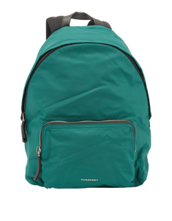 Logo Backpack, Nylon, Green, MIC,  1*